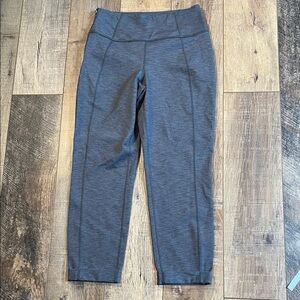 LUCY Activewear Stretch Grey Pull On Leggings Pant Side Zipper Women’s Small